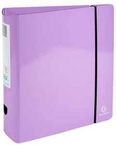 Photo Classeur à levier pour A4 - Dos Rond 80 mm - Mauve EXACOMPTA Aquarel 