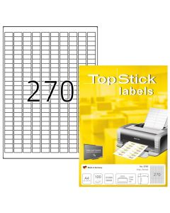 Photo Étiquettes adhésives blanches - 17,8 x 10 mm TOP STICK Image