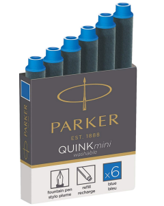 Photo PARKER Cartouches d'encre Quink Mini - Bleu