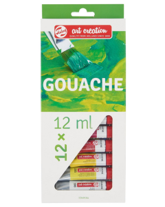 Photo Royal Talens 9011612M : Set de 12 tubes de gouache - ArtCreation Expression - Assortiment