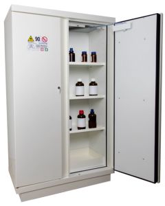 Armoire ignifuge produits chimiques - Anti-feu  TRIONYX 795E fermée