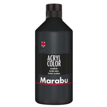 Peinture Acrylique - 500 ml - Noir MARABU Acryl Color