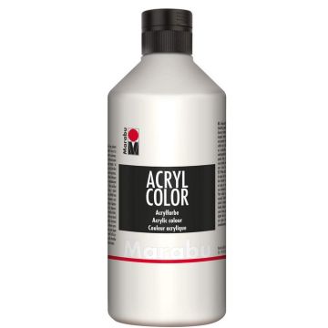 Peinture Acrylique - 500 ml - Argent MARABU Acryl Color