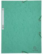 Chemise à élastiques 3 rabats Carte lustrée 400g - Vert : EXACOMPTA Image