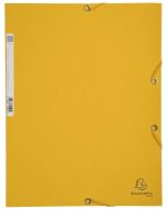 Chemise à élastiques 3 rabats Carte lustrée 400g - Jaune : EXACOMPTA Image