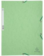 Chemise à élastiques 3 rabats Carte lustrée 400g - Tilleul : EXACOMPTA Image