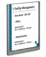 Photo Plaque de porte grise Click Sign - 210 x 297 mm DURABLE 4867-37