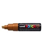 UNI-BALL : Marqueur peinture Posca PC 8K - Pointe biseautée de 8 mm - Bronzé - PC-8K BR