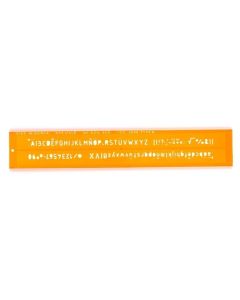 MINERVA : Trace-lettres en plastique - Orange transparent - 5 mm
