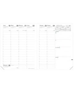 Agenda Semainier 2024 - Ministre - 160 x 240 mm - Bronze : QUO VADIS Club image