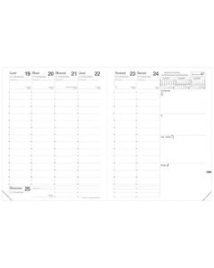 Recharge pour agenda de bureau 2025 - 210 x 270 mm QUO VADIS Président