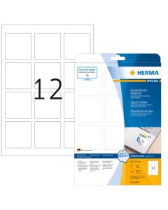 HERMA : Étiquettes adhésives repositionnables blanches - 60 x 60 mm 10109
