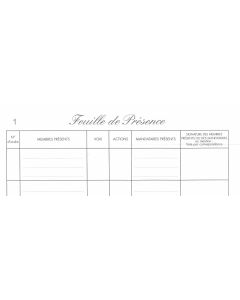 Feuilles de Présence aux assemblées Société ELVE 11744