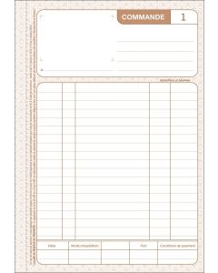 COMMANDE Carnet autocopiant Tripli 210 x 148 mm 1183D Modèle