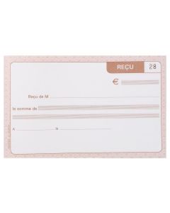 Reçu Carnet à souche Autocopiant Dupli - 105 x 180 mm Le Dauphin 1202D Modèle