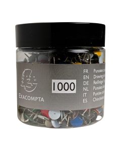 Boite de 1000 punaises laiton - Assortiment Exacompta 14767E