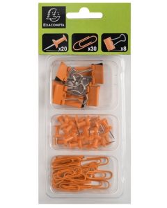 Kit d'attaches - 58 pièces - Orange : EXACOMPTA Iderama image