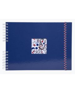 Album photos à spirales - 320 x 220 mm - Bleu : EXACOMPTA French'Class  couverture