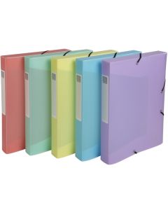 Boîte de classement Cartobox - Dos 40 mm - Assortiment : EXACOMPTA Chromaline Pastel image