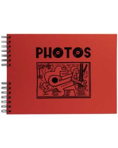 Album photos spirales - 320 x 220 mm - 150 photos - Rouge : EXACOMPTA Musicart