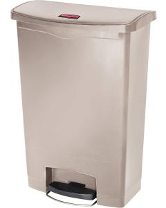 Poubelle à pédale avec couvercle - 90 litres - Beige : RUBBERMAID Visuel