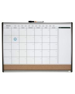 Tableau Planning Hebdomadaire / Mensuel - Magnétique et Liège - 585 x 430 mm : NOBO image