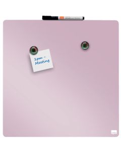 Tableau Mémo Magnétique Carré - Rose - 360 x 360 mm : NOBO image