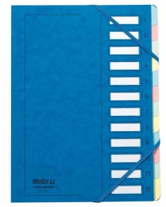 Trieur Papier à élastiques de 12 compartiments - Bleu : EXTENDOS Modèle