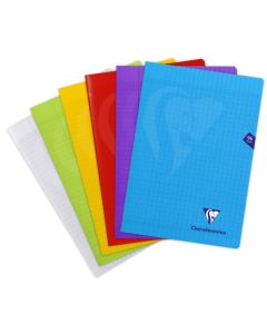 CLAIREFONTAINE 63361C : Cahier piqûre couverture pelliculée - 96 pages à grands carreaux - 240 x 320 mm