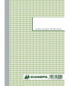 3250E Exacompta Lot de 10 Manifolds : Quadrillés - Autocopiants Dupli - 210 x 148 mm