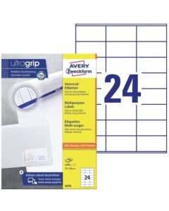 Photo Étiquettes adhésives ProNature 70 x 36 mm AVERY 3475