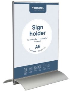 Présentoir de table avec socle en aluminium - A5 : EUROPEL image
