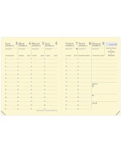Agenda Semainier de poche 2025 - 80 x 105 mm QUO VADIS Carla Prestige intérieur