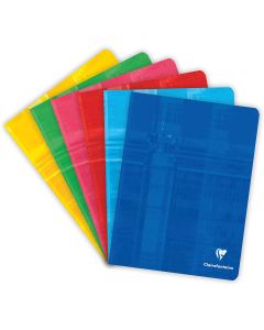 CLAIREFONTAINE 3742C : Cahier piqûre couverture pelliculée - 96 pages à petits carreaux - 170 x 220 mm