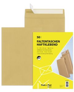 Pochettes d'expédition à soufflets - 229 x 324 mm - Marron : MAIL MEDIA Lot de 50 Visuel