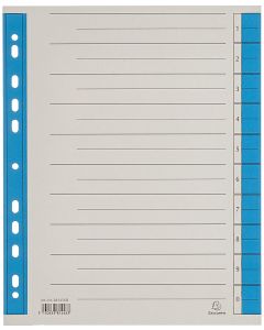 Intercalaires en carton micro perforés - 234 x 297 mm - Bleu : Exacompta Lot de 100 Image