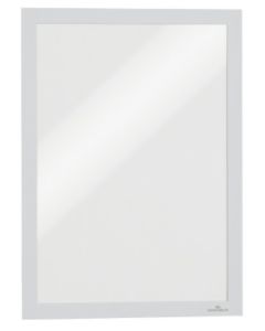 Cadre d'affichage magnétique auto-adhésif - A4 - Argent : DURABLE Lot de 10 Visuel