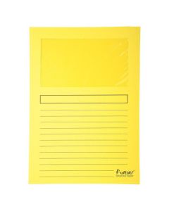 EXACOMPTA  50259E : chemises à fenêtre - Jaune Forever