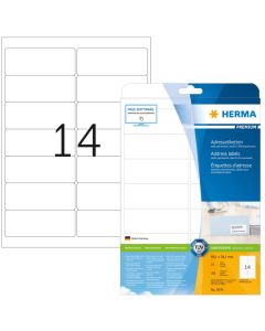 Étiquettes adhésives blanches - Multi-usages 5076 Herma