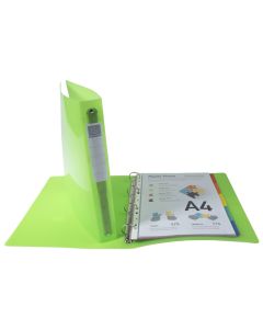 Classeur souple Iderama - 4 anneaux de 30 mm - Vert anis EXACOMPTA Visuel
