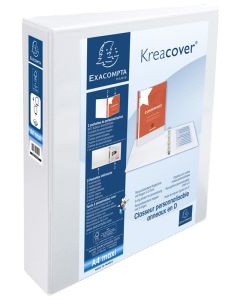 EXACOMPTA : Lot de 10 classeurs personnalisables avec 2 pochettes - Blanc - Dos de 63 mm 51943E