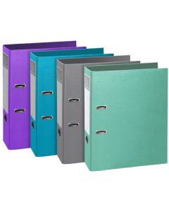 Classeur à levier - 2 anneaux de 80 mm - Assortiment : EXACOMPTA Teksto image