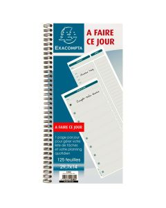 Blocs de planning journalier - A Faire ce jour 5380E Exacompta Couverture