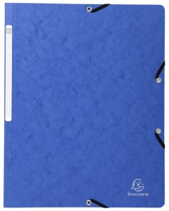 Chemise à élastiques sans rabat Carte lustrée - Bleu EXACOMPTA Modèle