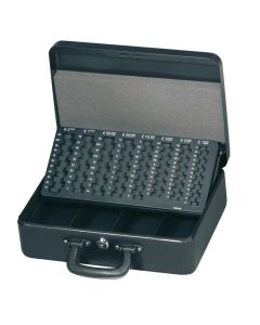 MAUL Caisse à monnaie avec monnayeur - Noir Ouverte