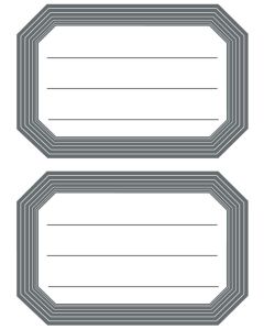 Etiquettes pour Livres - 82 x 55 mm - Contour Gris : HERMA Lot de 12 Visuel