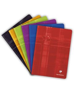 CLAIREFONTAINE 63161C : Cahier piqûre couverture pelliculée - 96 pages à grands carreaux - 210 x 297 mm
