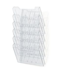 EXACOMPTA : Présentoir brochures mural - 6 compartiments A4 horizontal 64258D