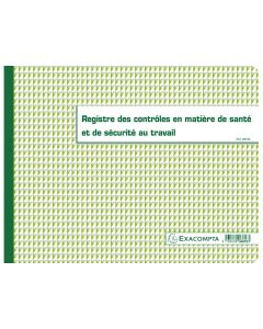 Registre des contrôles techniques de sécurité EXACOMPTA 6616E