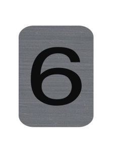 Plaque verticale adhésive de signalisation - Chiffre 6 : EXACOMPTA image